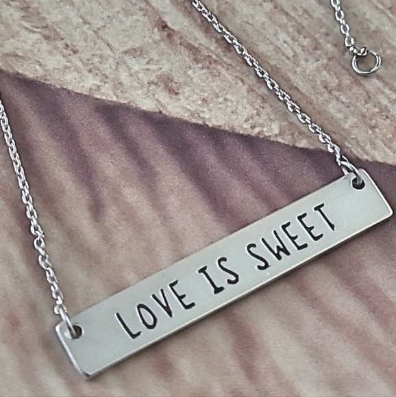 Silver plated Love is Sweet Necklace - Picture 2 of 3